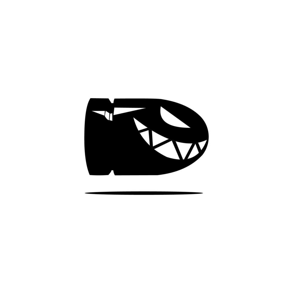proiettile icona logo vettoriale isolato su bianco