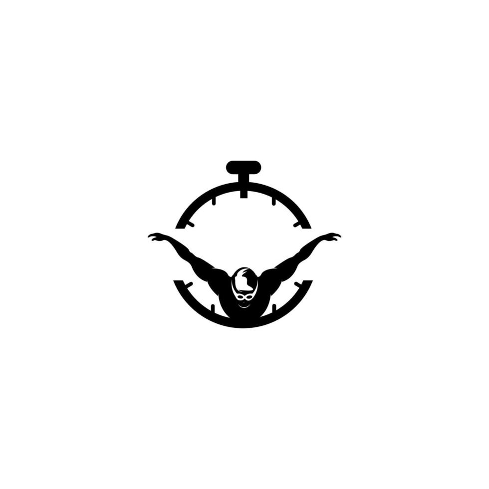 icona di nuoto, silhouette di atleta, concetto di nuoto. può essere utilizzato in web e mobile vettore