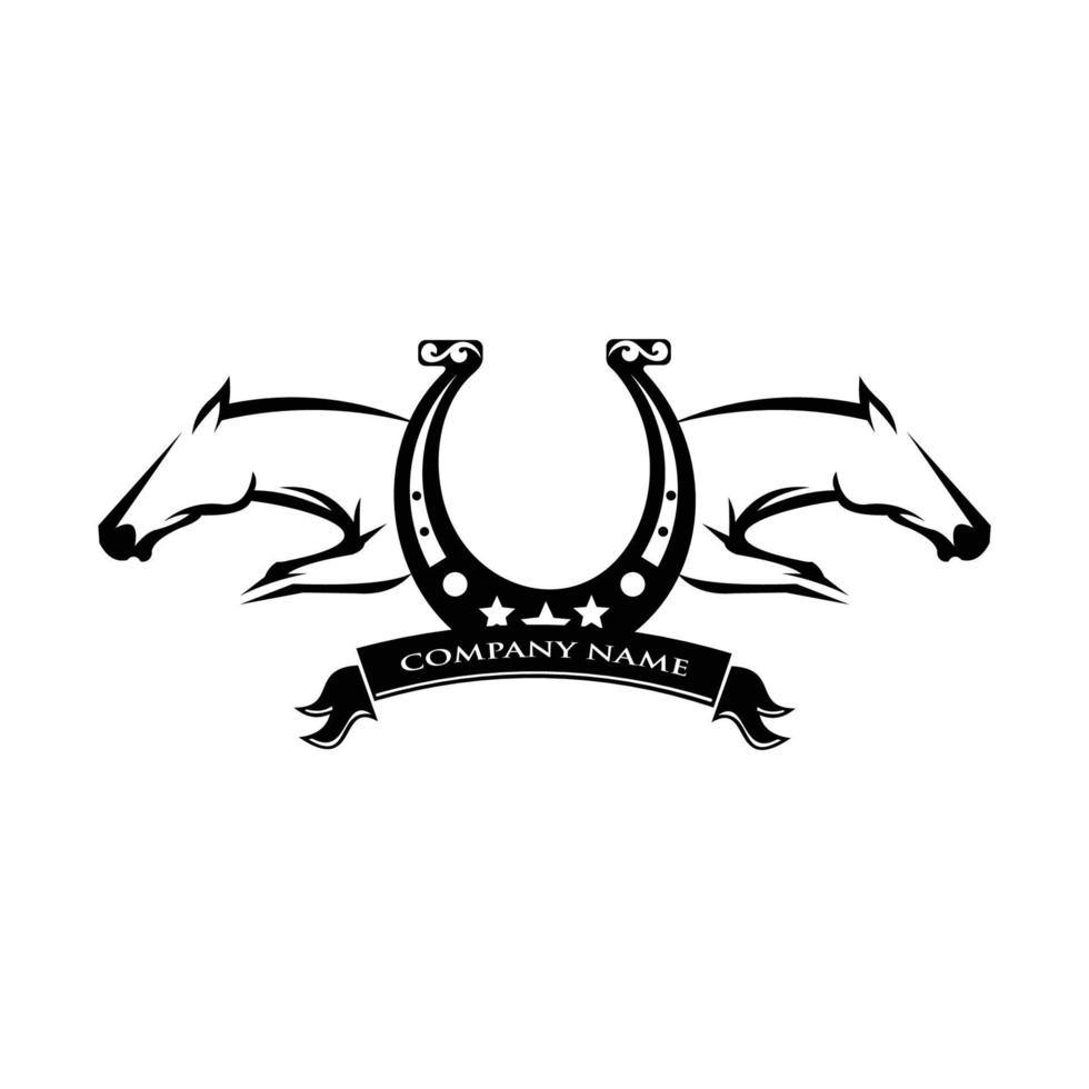 disegno del logo del cavallo. design elegante modello grafico per azienda, fattoria, gara. illustrazione vettoriale