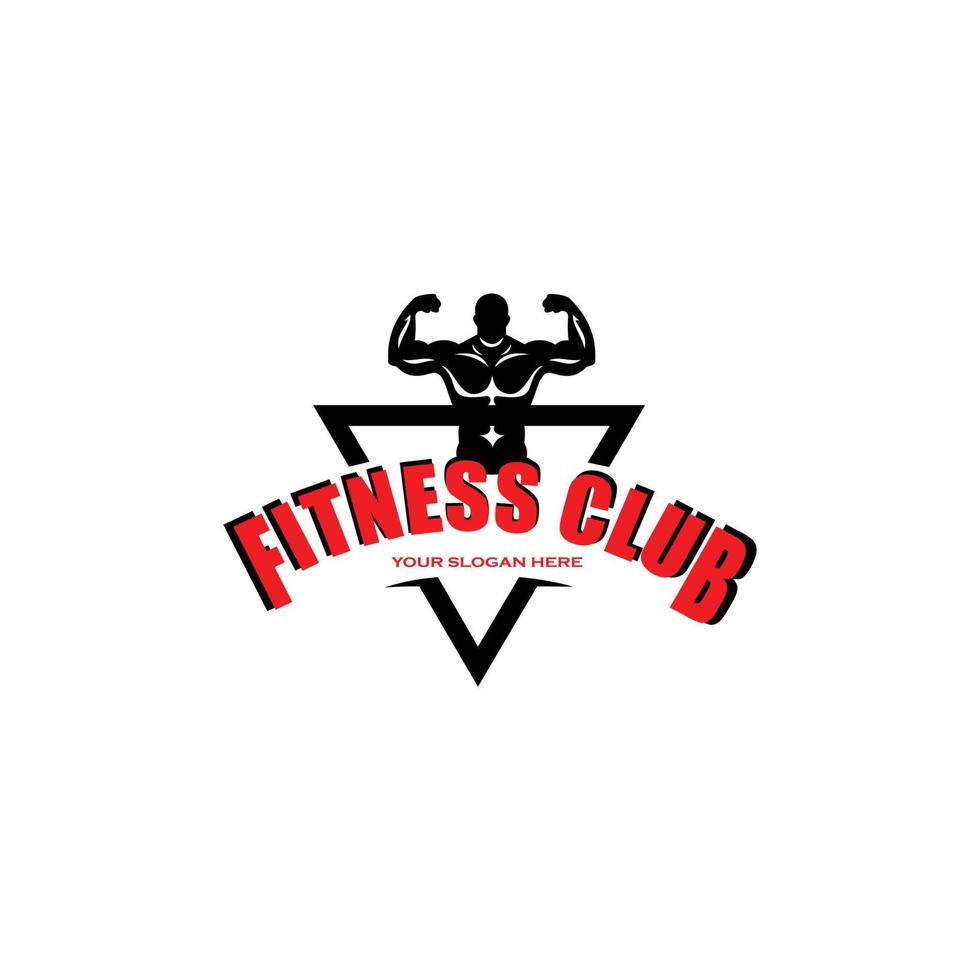 design del logo vettoriale fitness isolato su bianco, illustrazione vettoriale