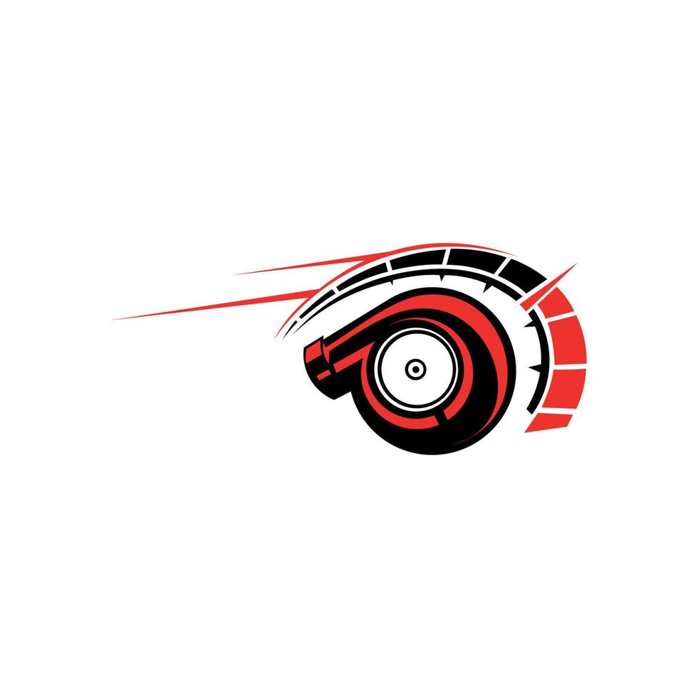 logo turbo design semplice ed elegante. vettore di progettazione del logo automobilistico