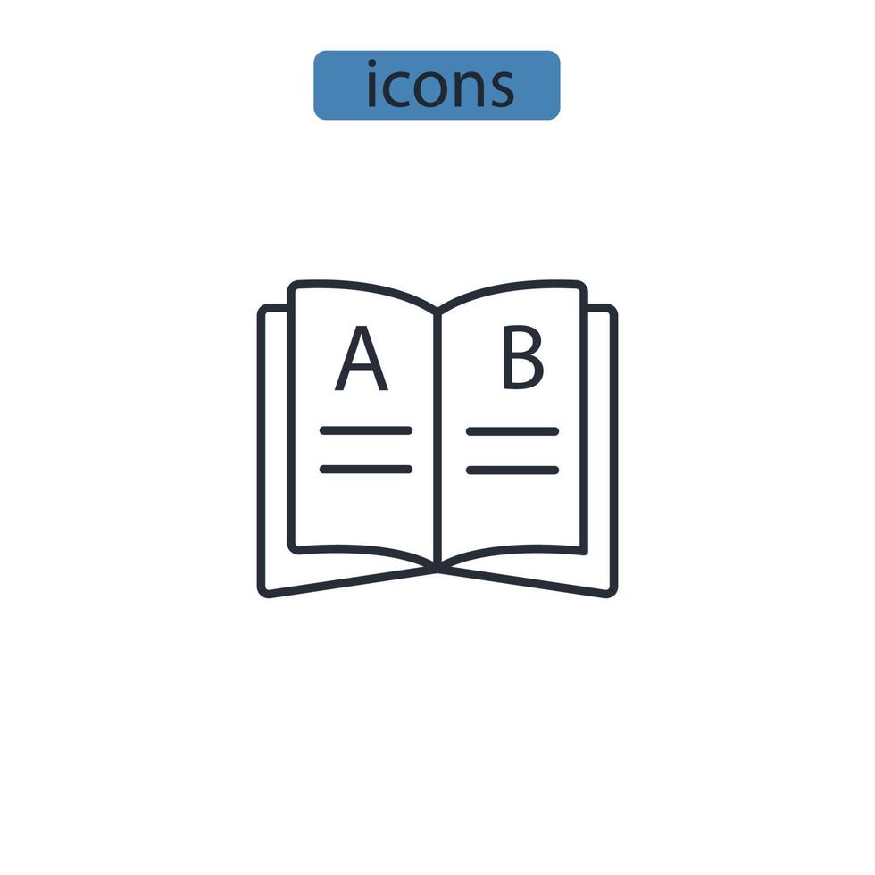 alfabeto icone simbolo elementi vettoriali per il web infografica
