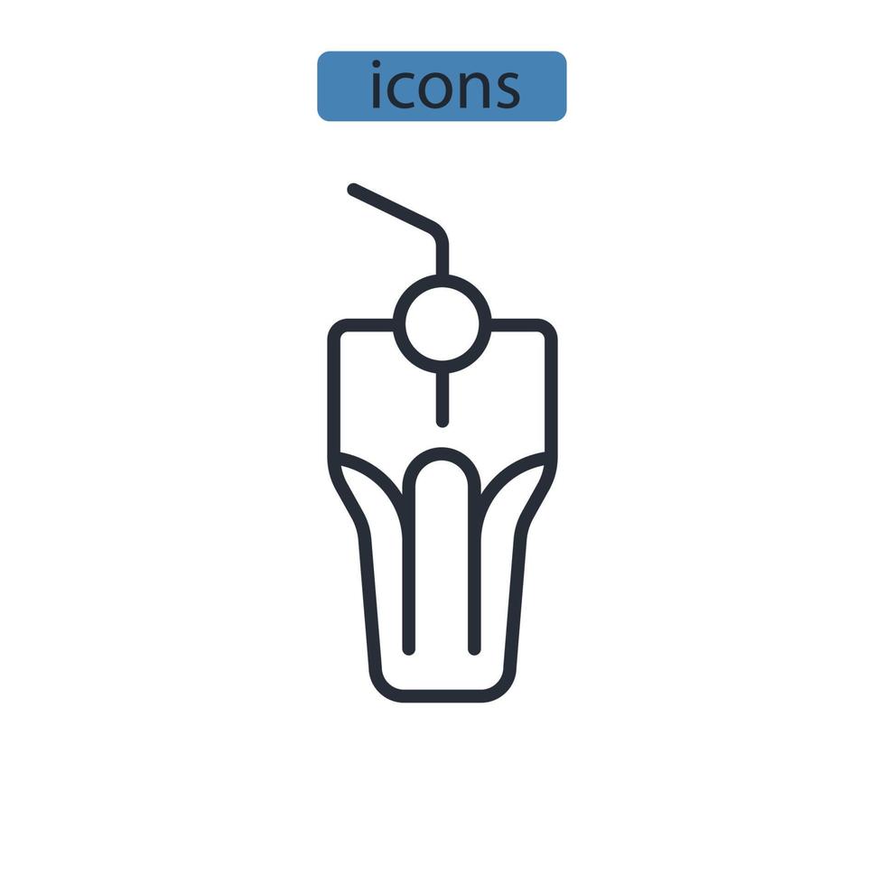 bevande icone simbolo elementi vettoriali per il web infografica