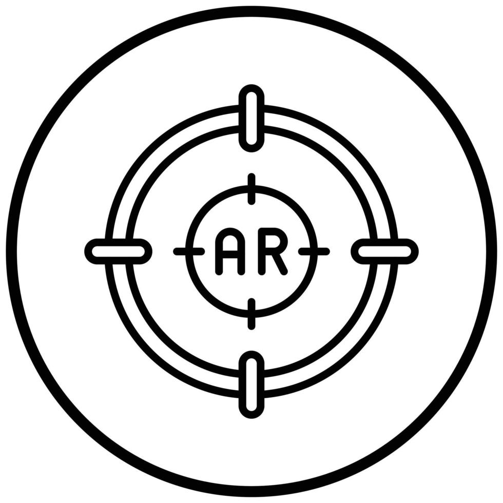 stile dell'icona di tiro con l'ar vettore