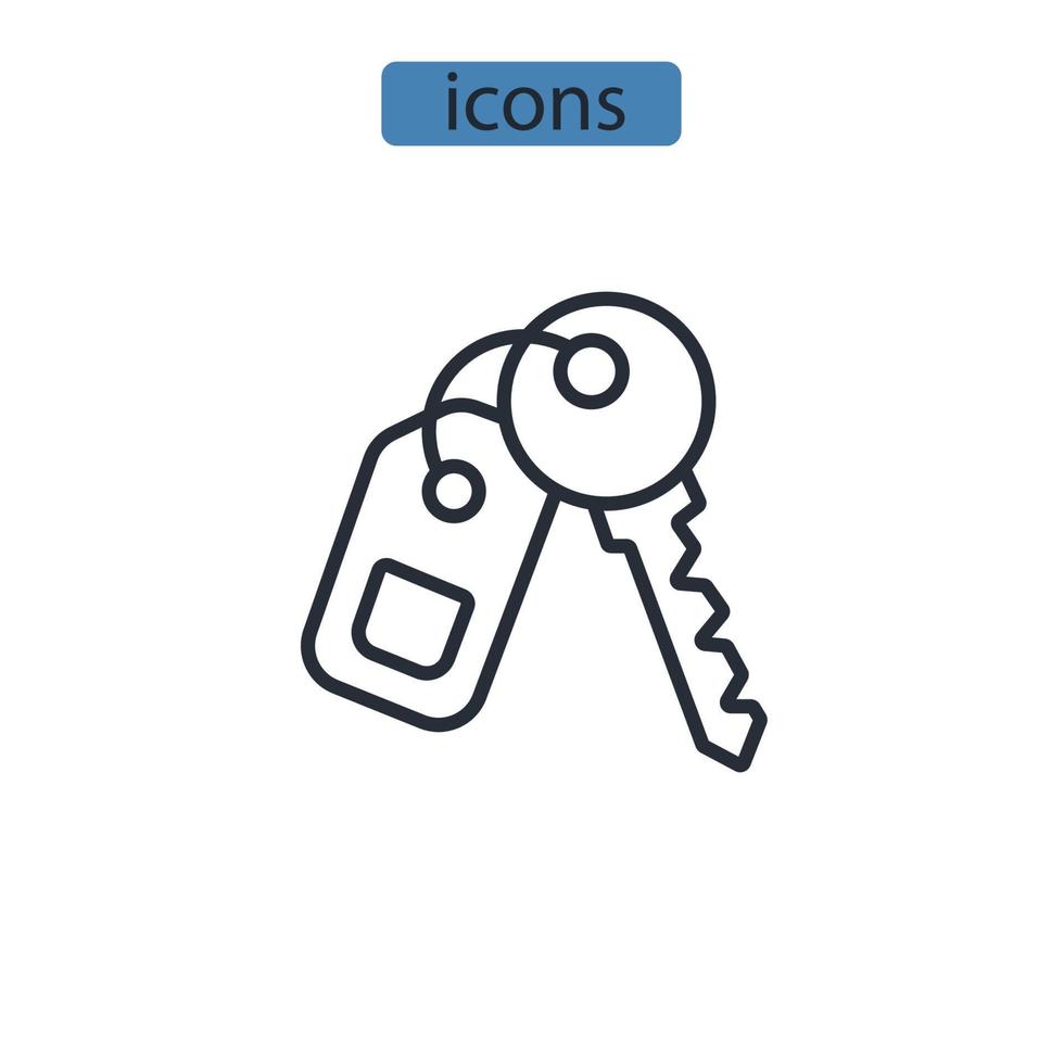 chiavi icone simbolo elementi vettoriali per il web infografica