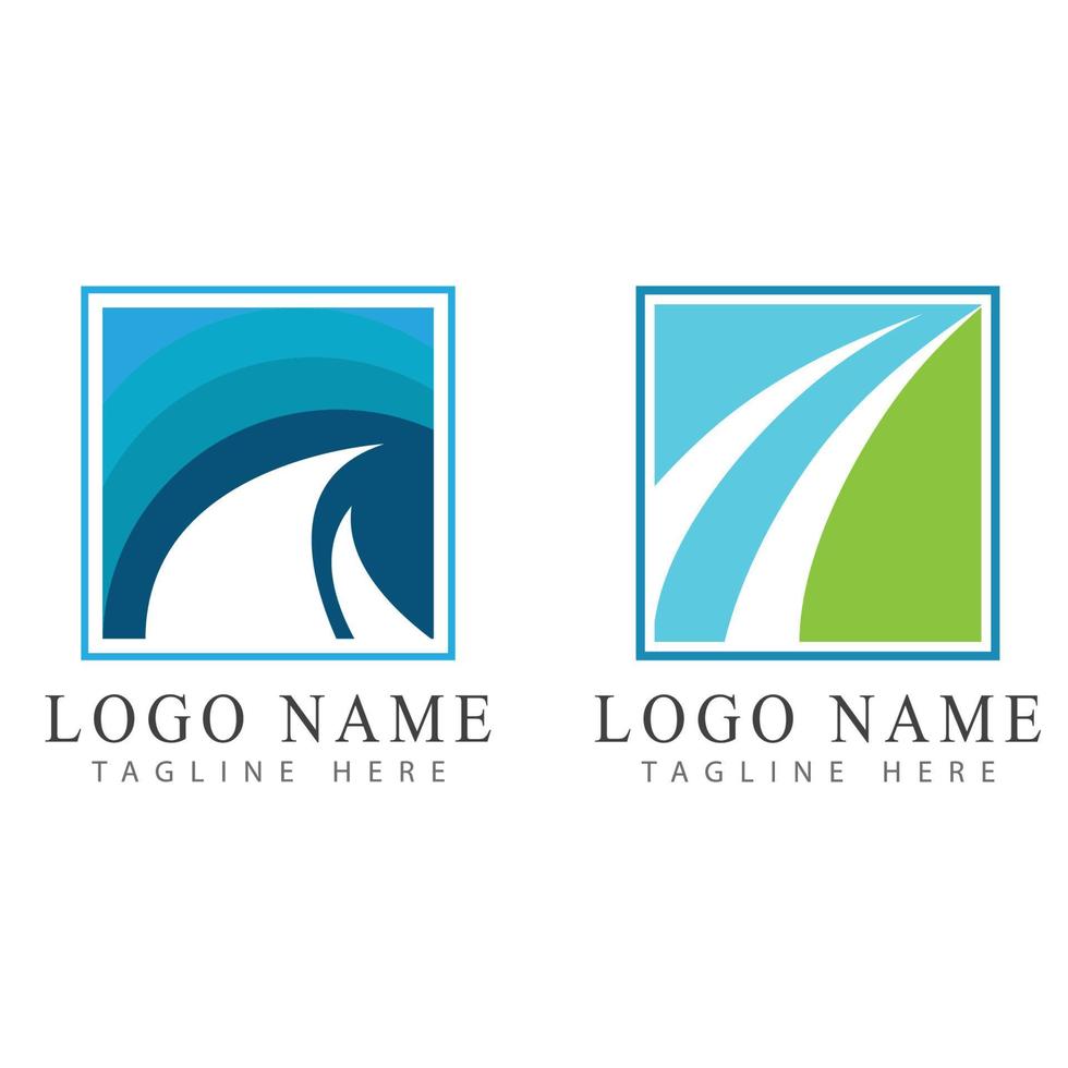 fiume icona vettore illustrazione logo design