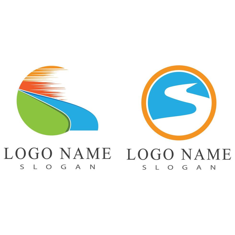 fiume icona vettore illustrazione logo design