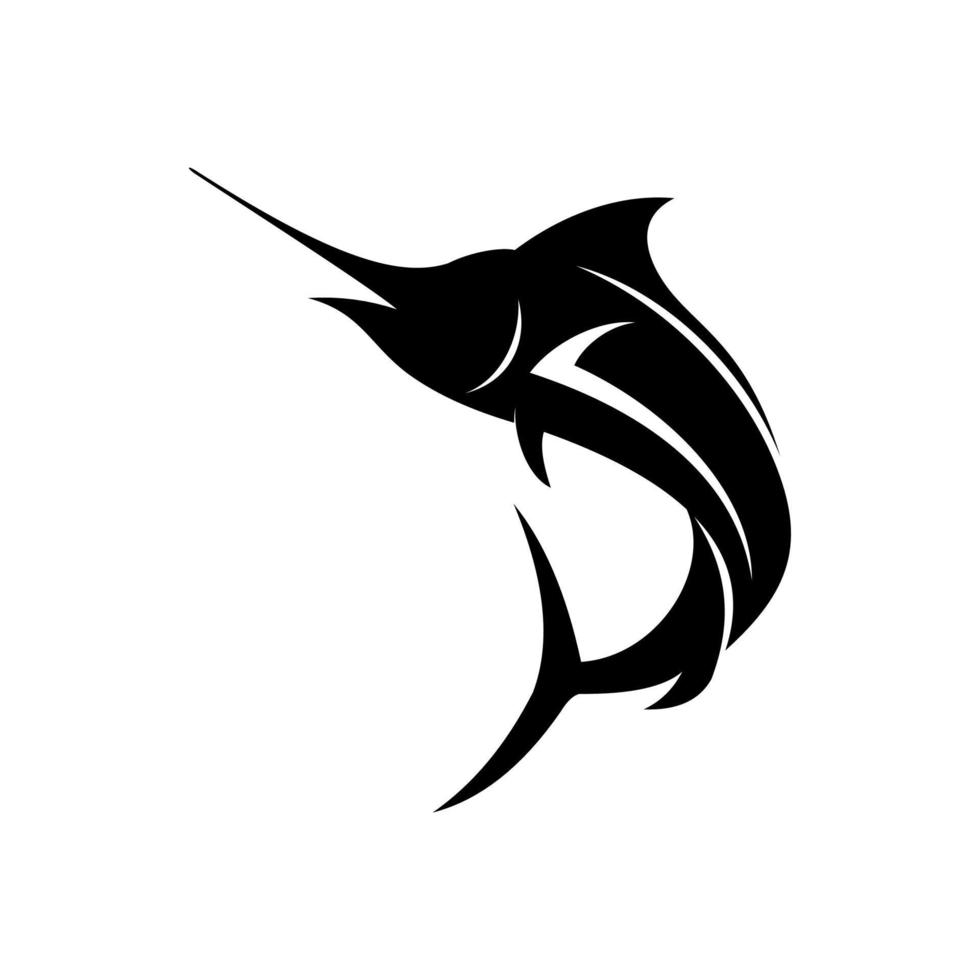 logo di pesce marlin vettore