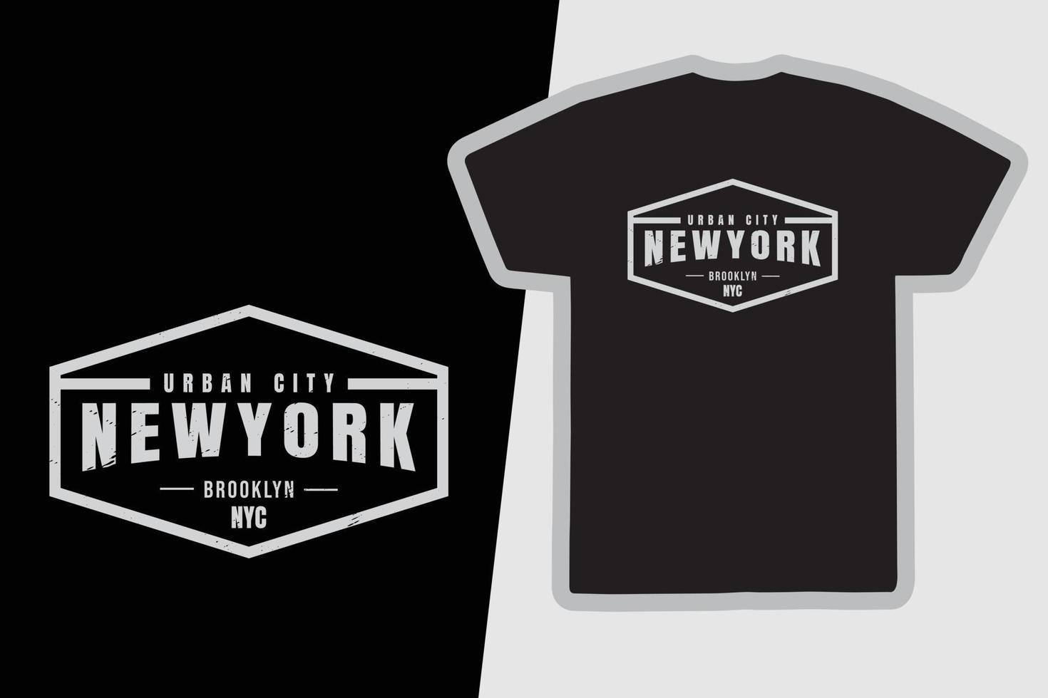 design di t-shirt e abbigliamento urbano di new york vettore