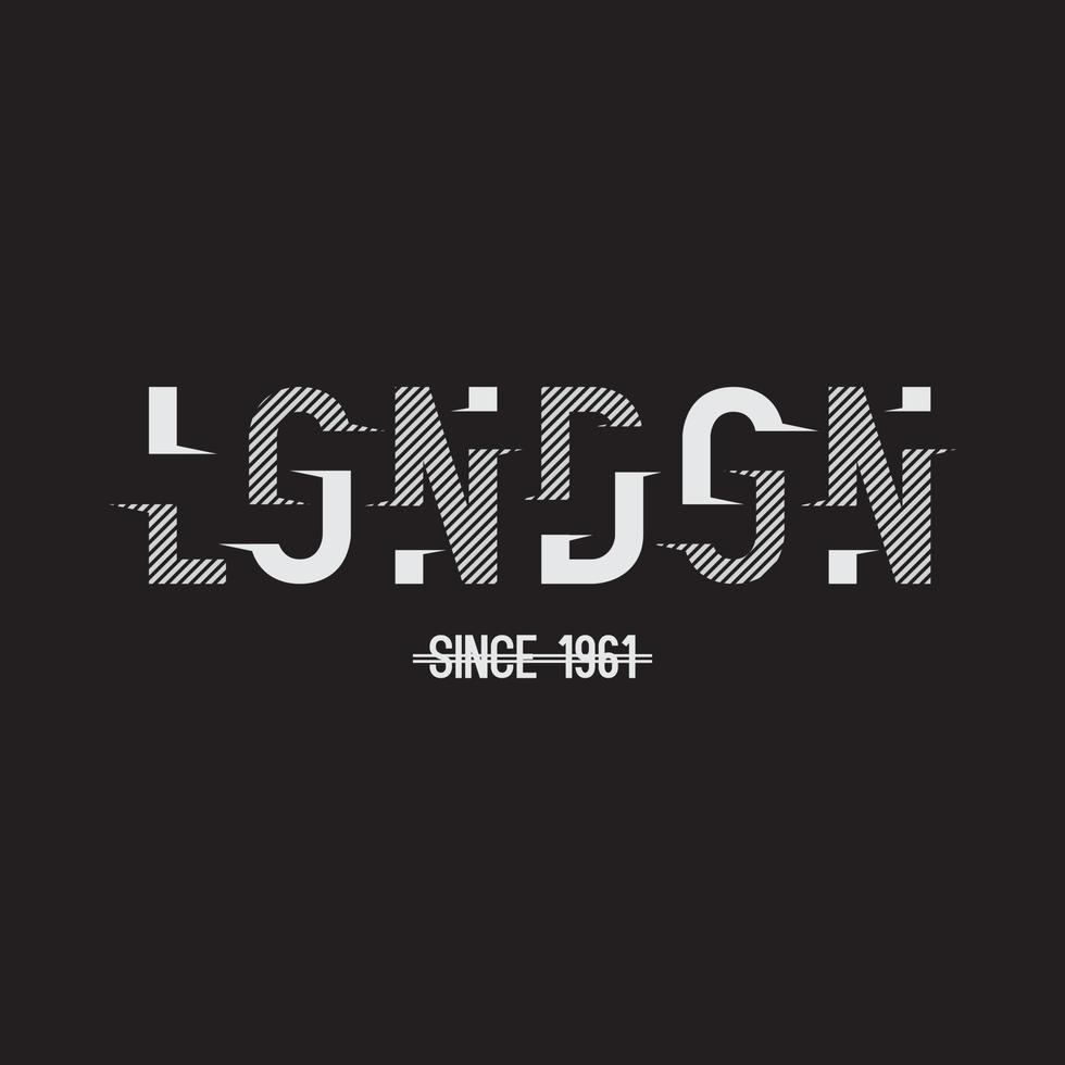 disegno della maglietta di vettore di tipografia di Londra