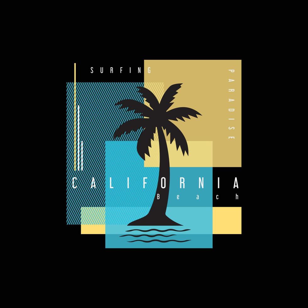 tipografia illustrazione california. perfetto per il design della maglietta vettore