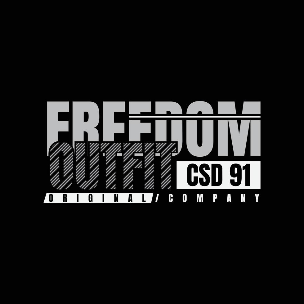 Freedom t-shirt e design di abbigliamento vettore