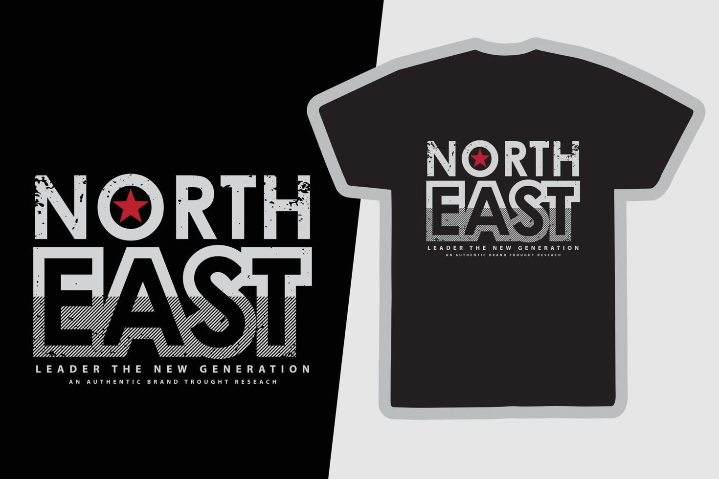 design di t-shirt e abbigliamento del nord est vettore