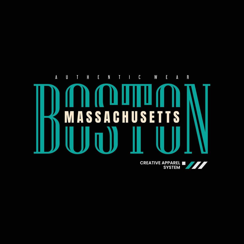 Boston t-shirt e design di abbigliamento vettore