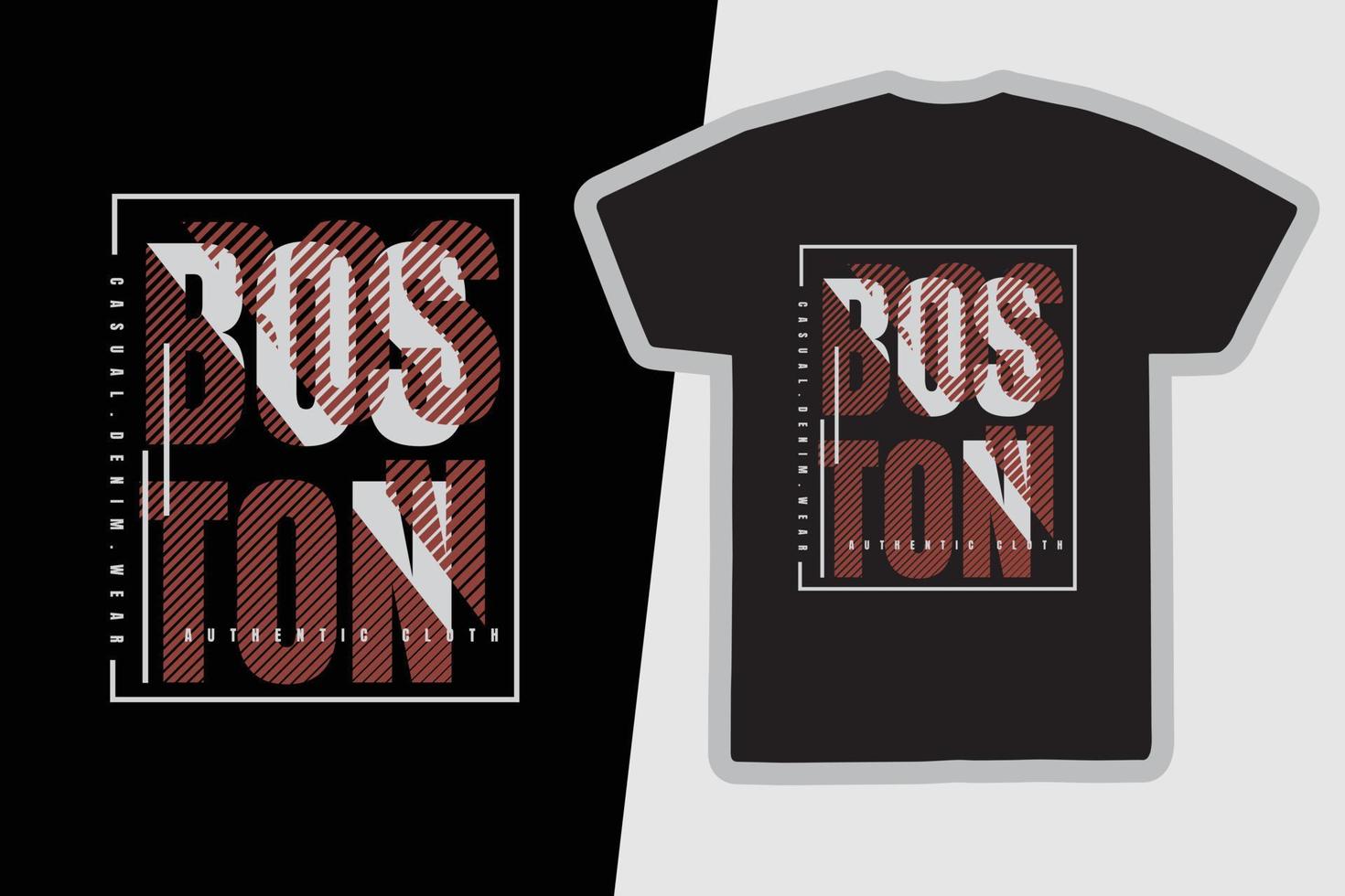 Boston t-shirt e design di abbigliamento vettore