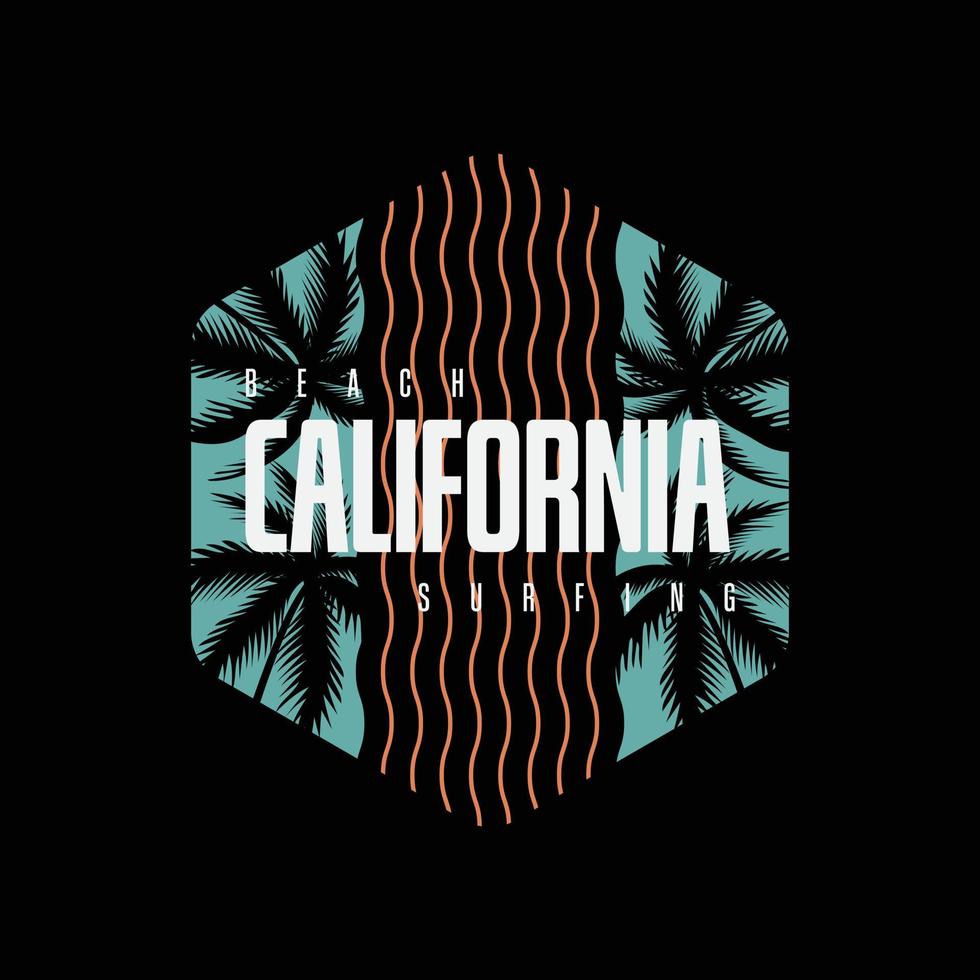 tipografia illustrazione california. perfetto per il design della maglietta vettore