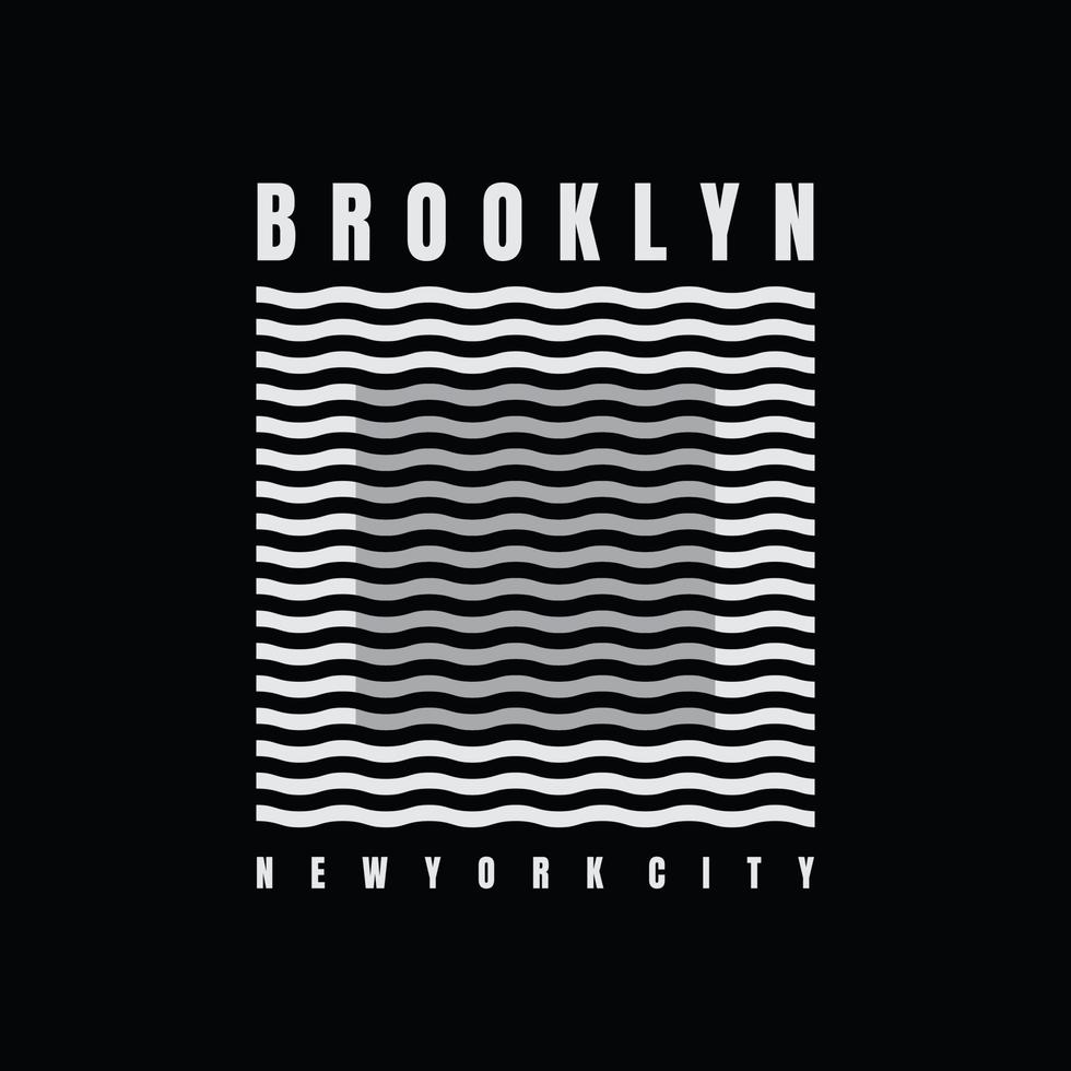 design di t-shirt e abbigliamento new york brooklyn vettore