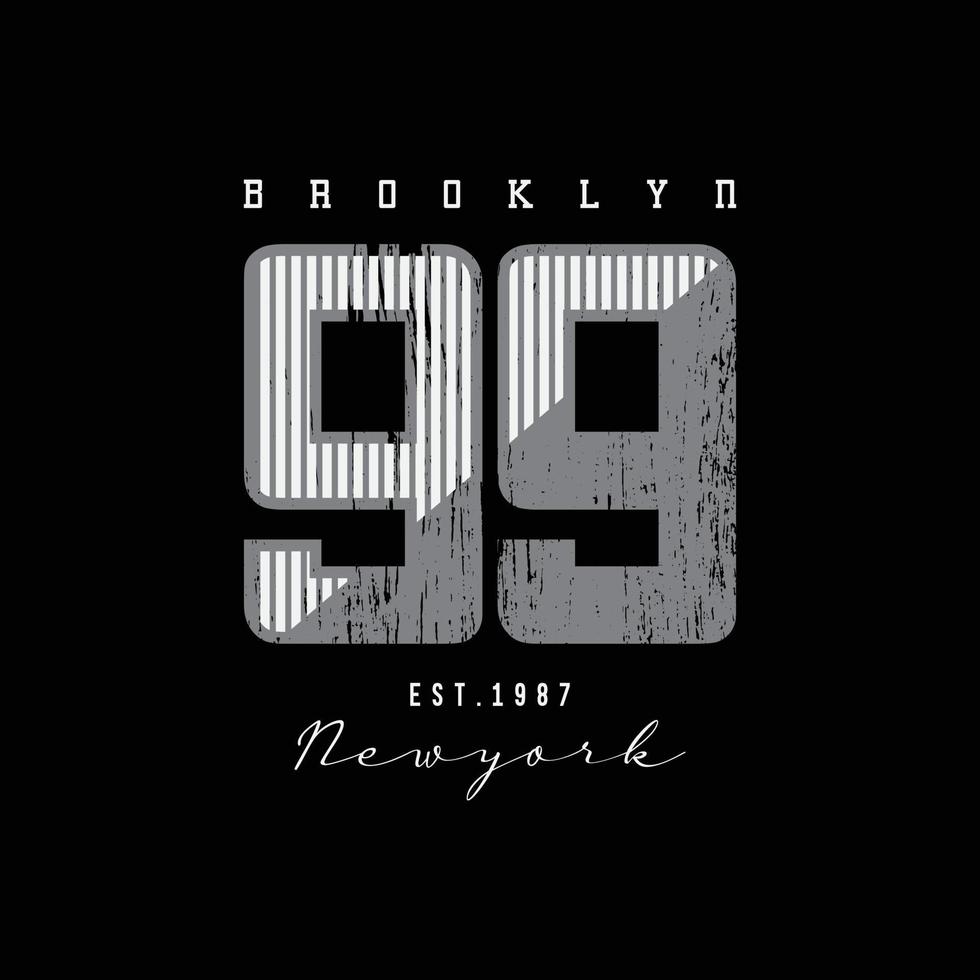 design di t-shirt e abbigliamento new york brooklyn vettore