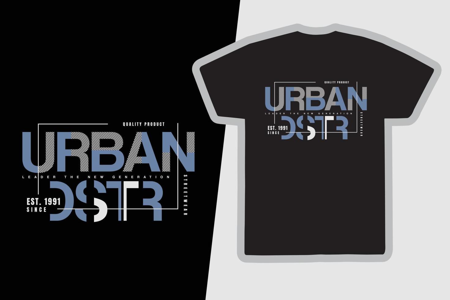 design urbano di t-shirt e abbigliamento vettore