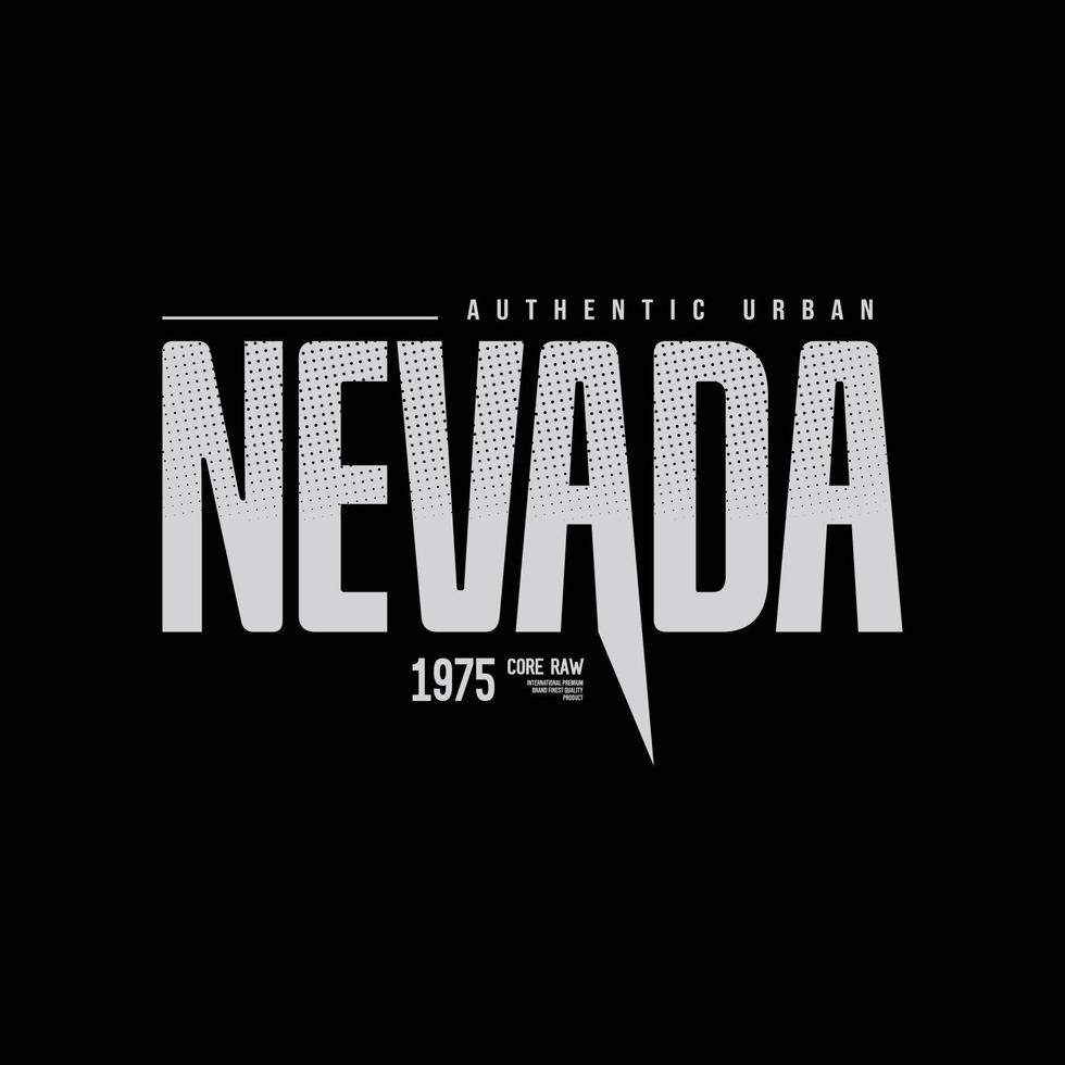 design della maglietta di vettore di tipografia del nevada