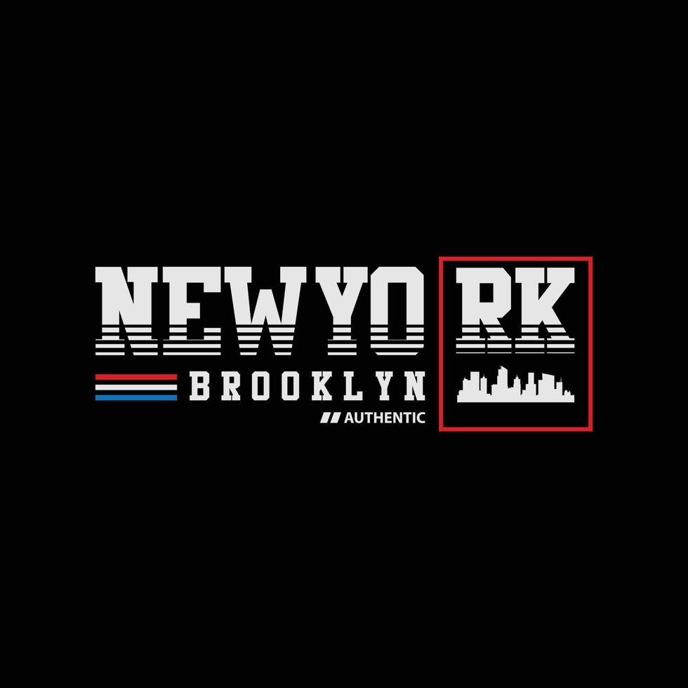 design di t-shirt e abbigliamento new york brooklyn vettore