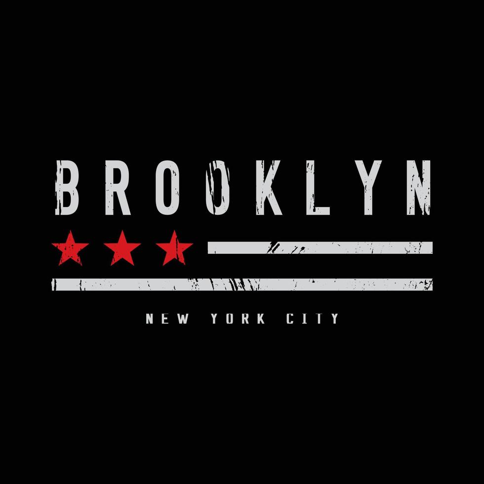 design di t-shirt e abbigliamento new york brooklyn vettore