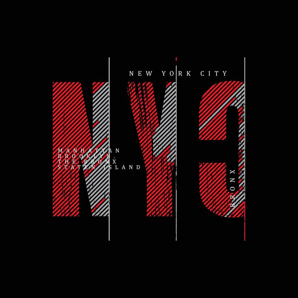 t-shirt tipografia new york brooklyn e design di abbigliamento vettore