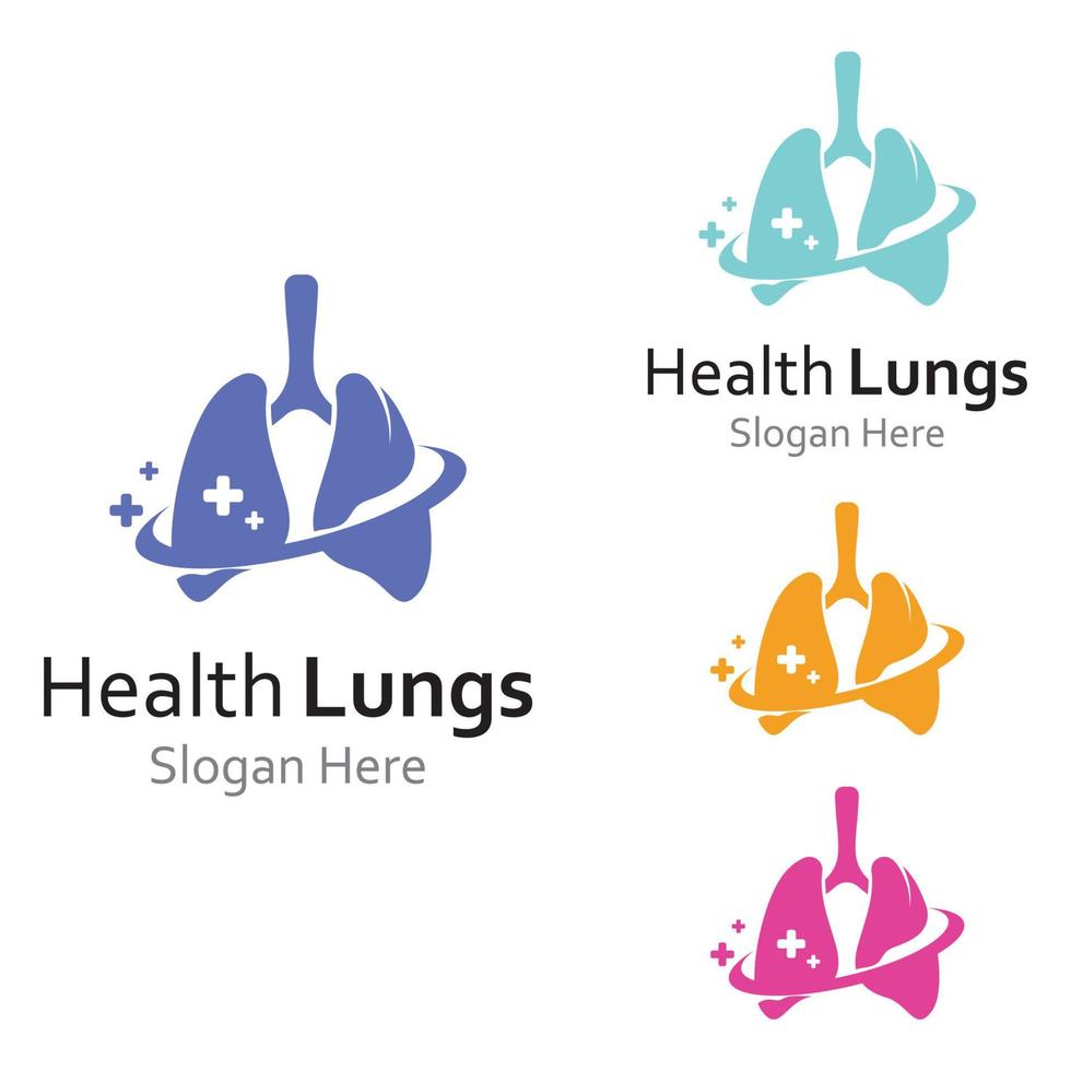logo di salute dei polmoni vettore