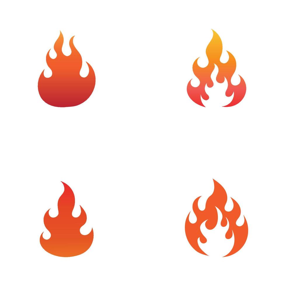 fuoco logo modello fiamma simbolo icona vettore