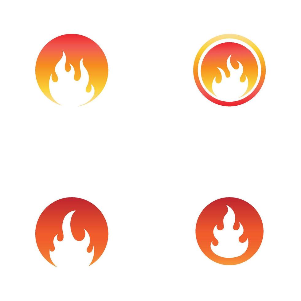 fuoco logo modello fiamma simbolo icona vettore