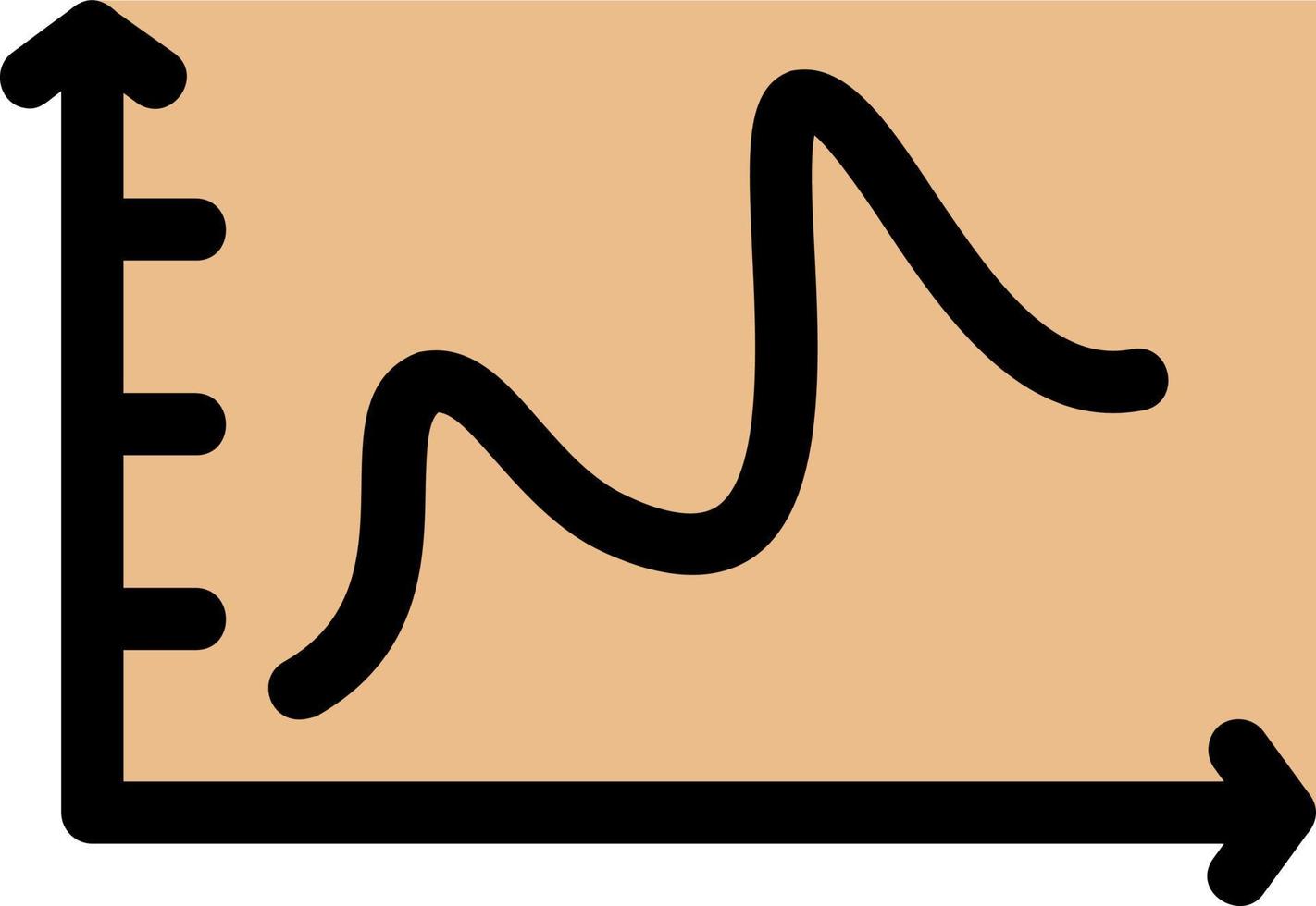 icona a forma di campana con linea di grafico riempita vettore