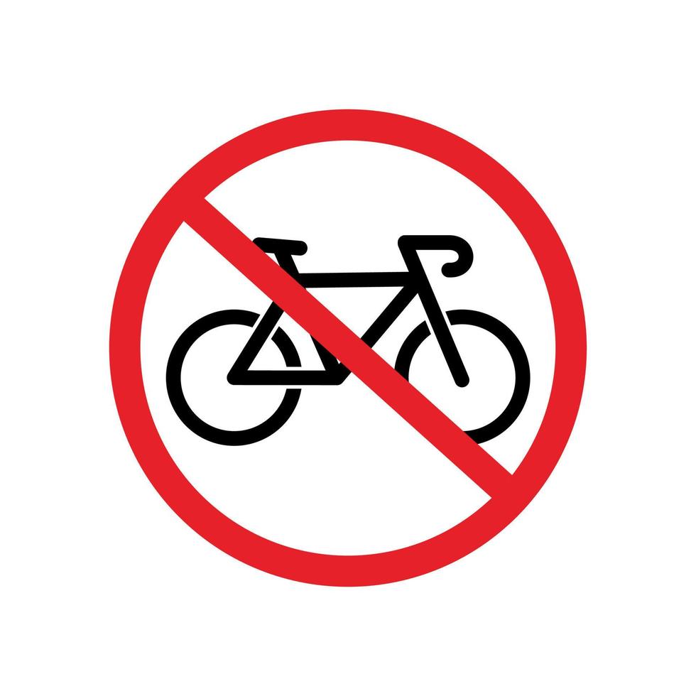nessun segno di bicicletta vettore