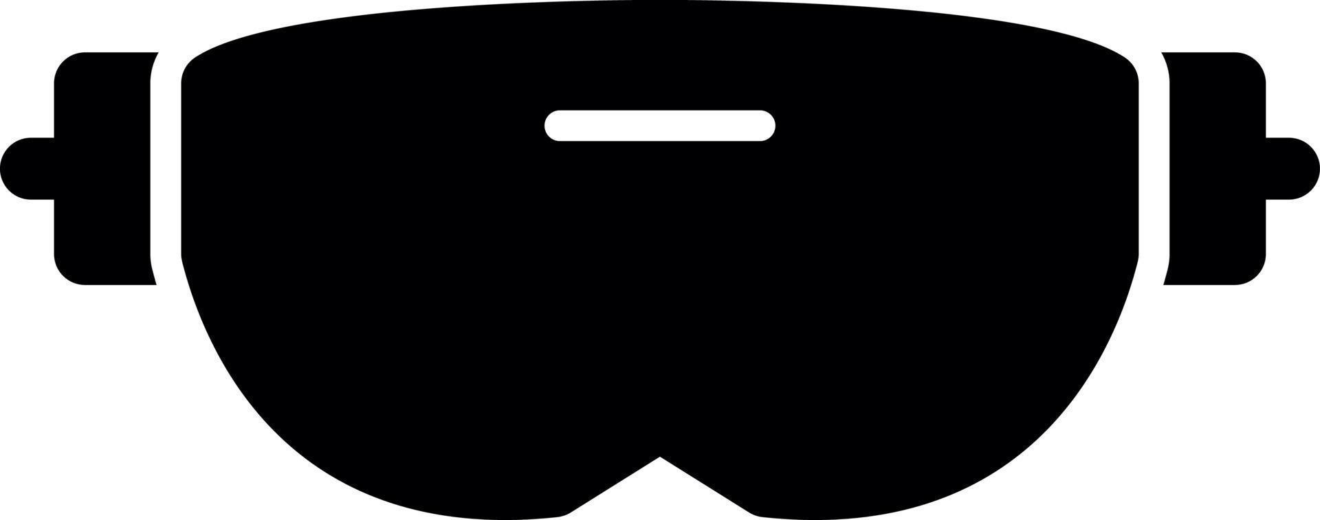 icona del glifo con linea di occhiali vr vettore