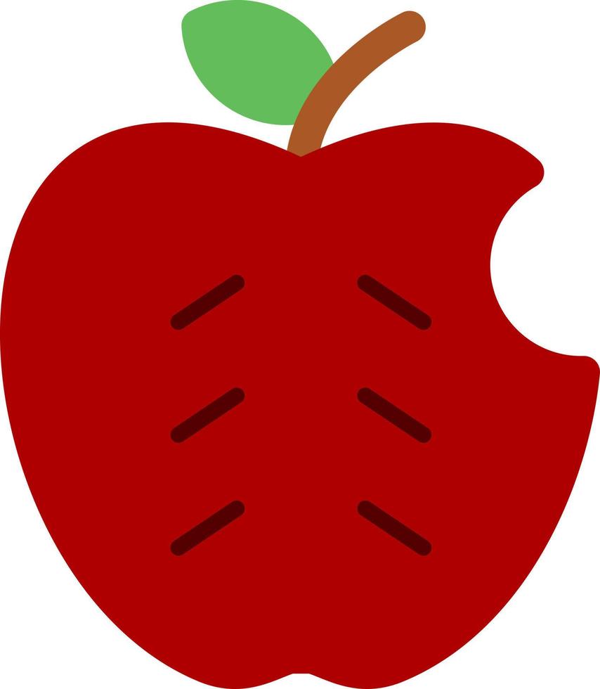 icona piatta mela vettore
