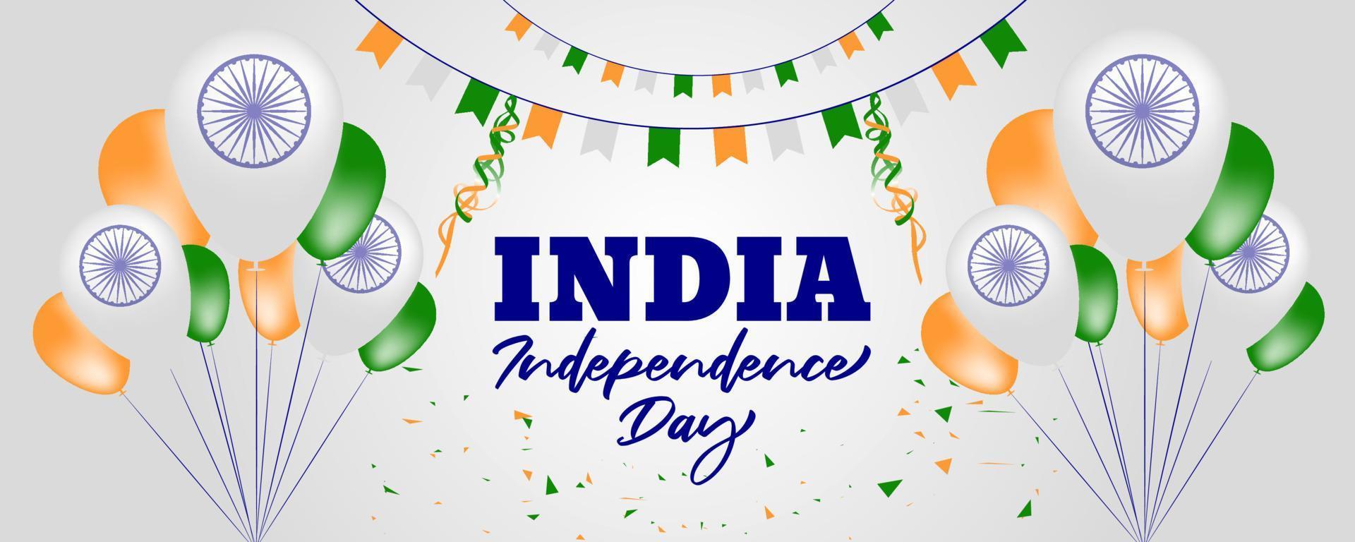 disegno realistico del fondo del giorno dell'indipendenza indiana del 15 agosto vettore