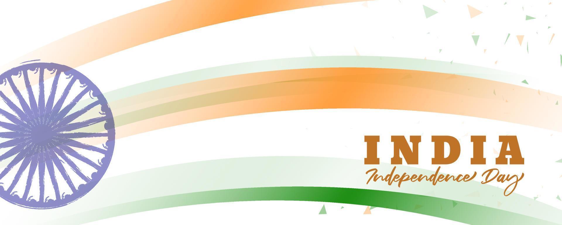 giorno dell'indipendenza dell'india sfondo acquerello design vettore