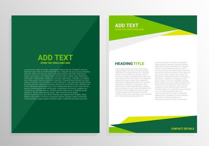 Modello di progettazione brochure verde vettore