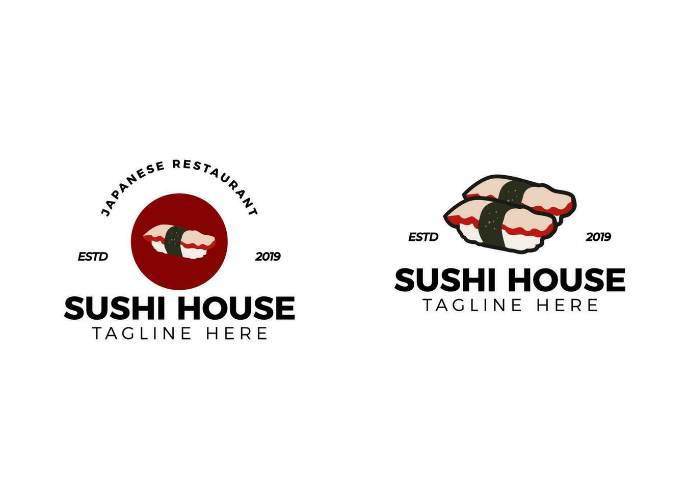 modello di progettazione logo ristorante sushi. vettore