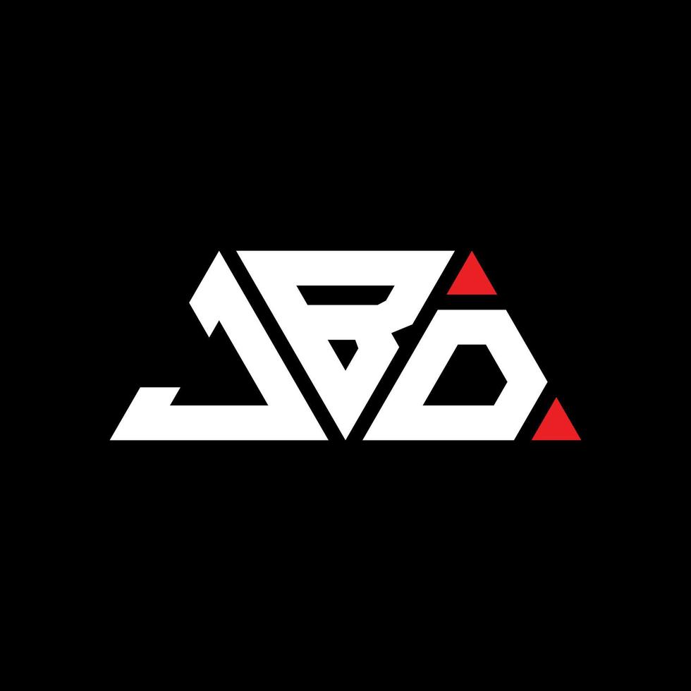 design del logo della lettera triangolare jbd con forma triangolare. monogramma di design del logo del triangolo jbd. modello di logo vettoriale triangolo jbd con colore rosso. logo triangolare jbd logo semplice, elegante e lussuoso. jbd