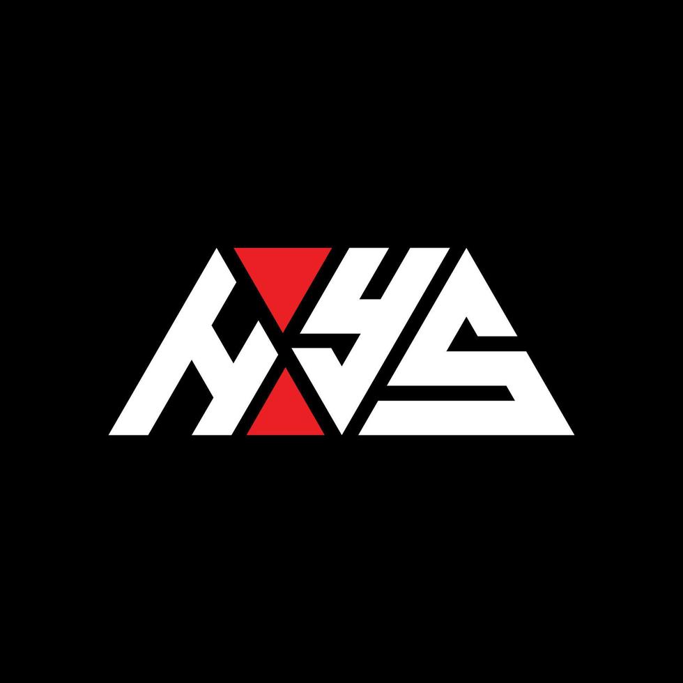 design del logo della lettera triangolare hys con forma triangolare. monogramma di design del logo del triangolo hys. modello di logo vettoriale triangolo hys con colore rosso. hys logo triangolare logo semplice, elegante e lussuoso. hys