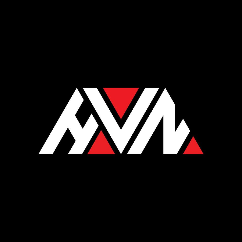 design del logo della lettera del triangolo hvn con forma triangolare. monogramma di design del logo del triangolo hvn. modello di logo vettoriale triangolo hvn con colore rosso. logo triangolare hvn logo semplice, elegante e lussuoso. hvn