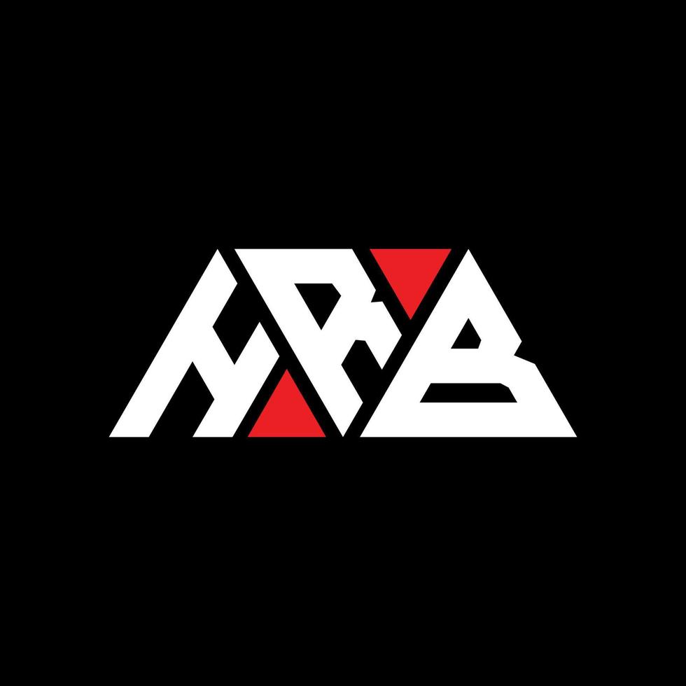 design del logo della lettera del triangolo hrb con forma triangolare. monogramma di design del logo del triangolo hrb. modello di logo vettoriale triangolo hrb con colore rosso. logo triangolare hrb logo semplice, elegante e lussuoso. hrb