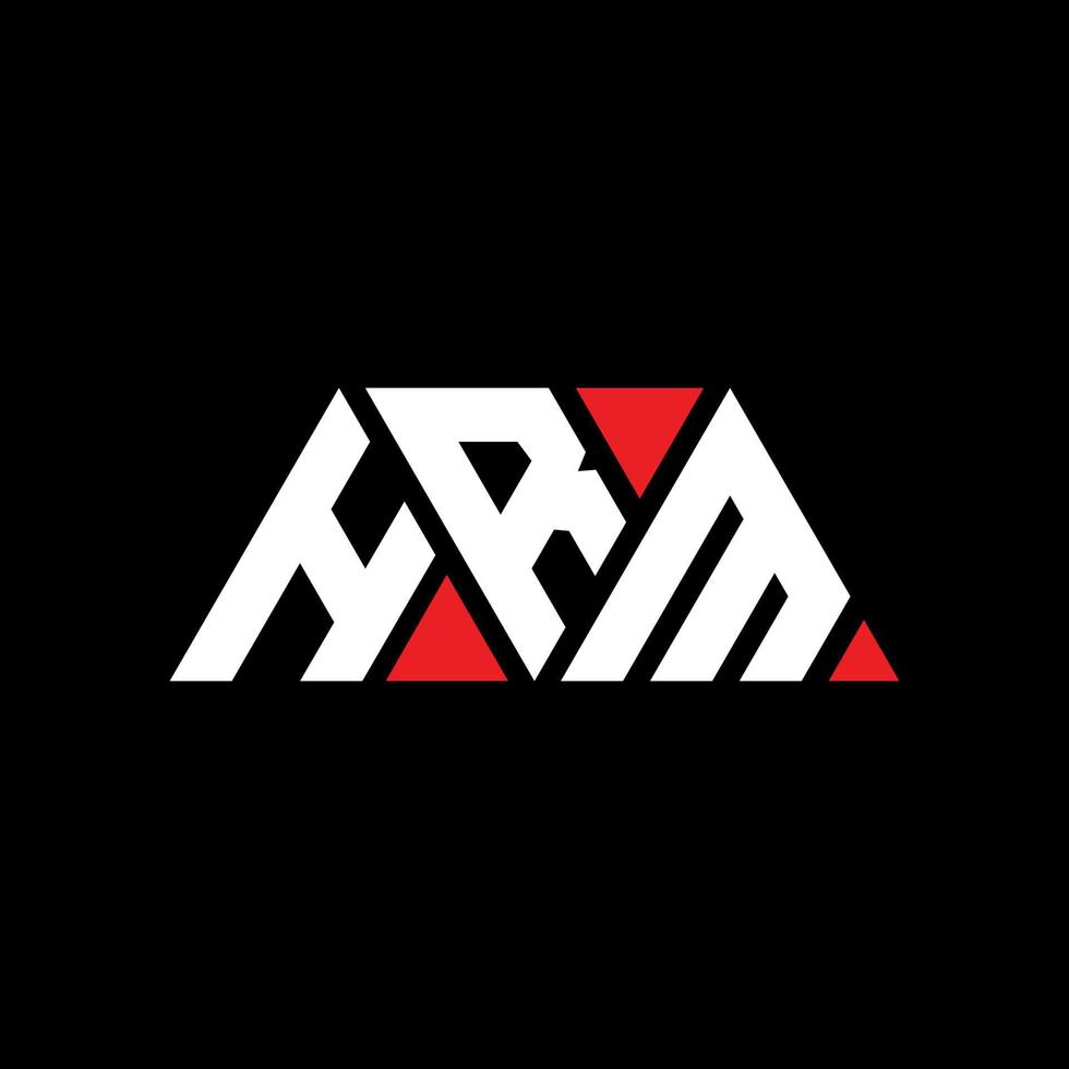 design del logo della lettera del triangolo hrm con forma triangolare. monogramma di design del logo del triangolo hrm. modello di logo vettoriale triangolo hrm con colore rosso. logo triangolare hrm logo semplice, elegante e lussuoso. ehm