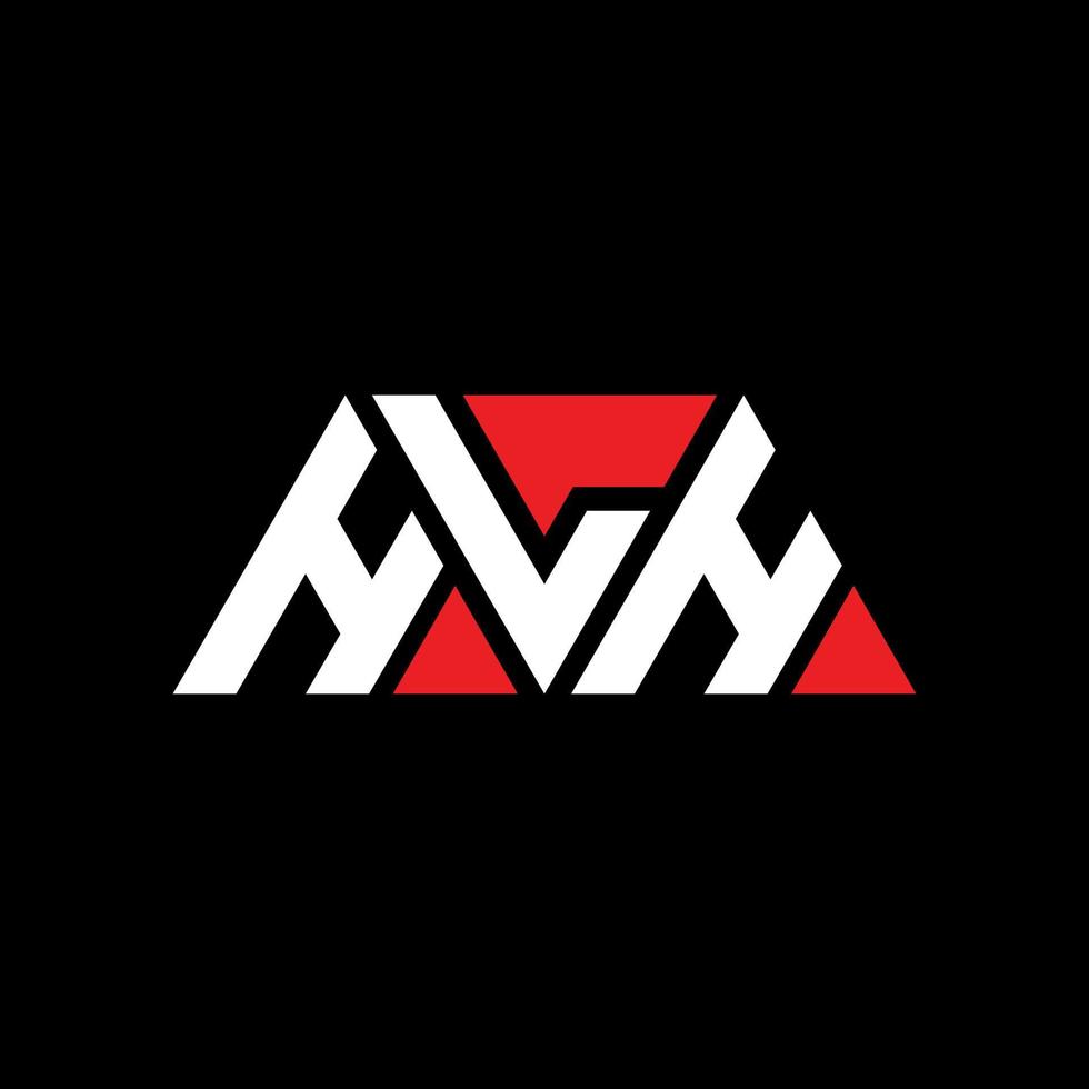 design del logo della lettera del triangolo hlh con forma triangolare. monogramma di design del logo del triangolo hlh. modello di logo vettoriale triangolo hlh con colore rosso. logo triangolare hlh logo semplice, elegante e lussuoso. hlh