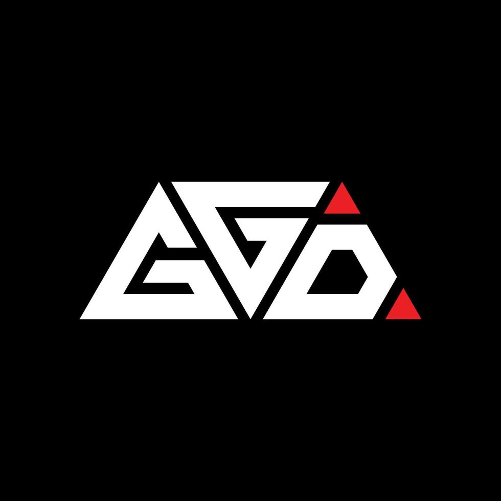 design del logo della lettera del triangolo ggd con forma triangolare. ggd triangolo logo design monogramma. modello di logo vettoriale triangolo ggd con colore rosso. logo triangolare ggd logo semplice, elegante e lussuoso. gg