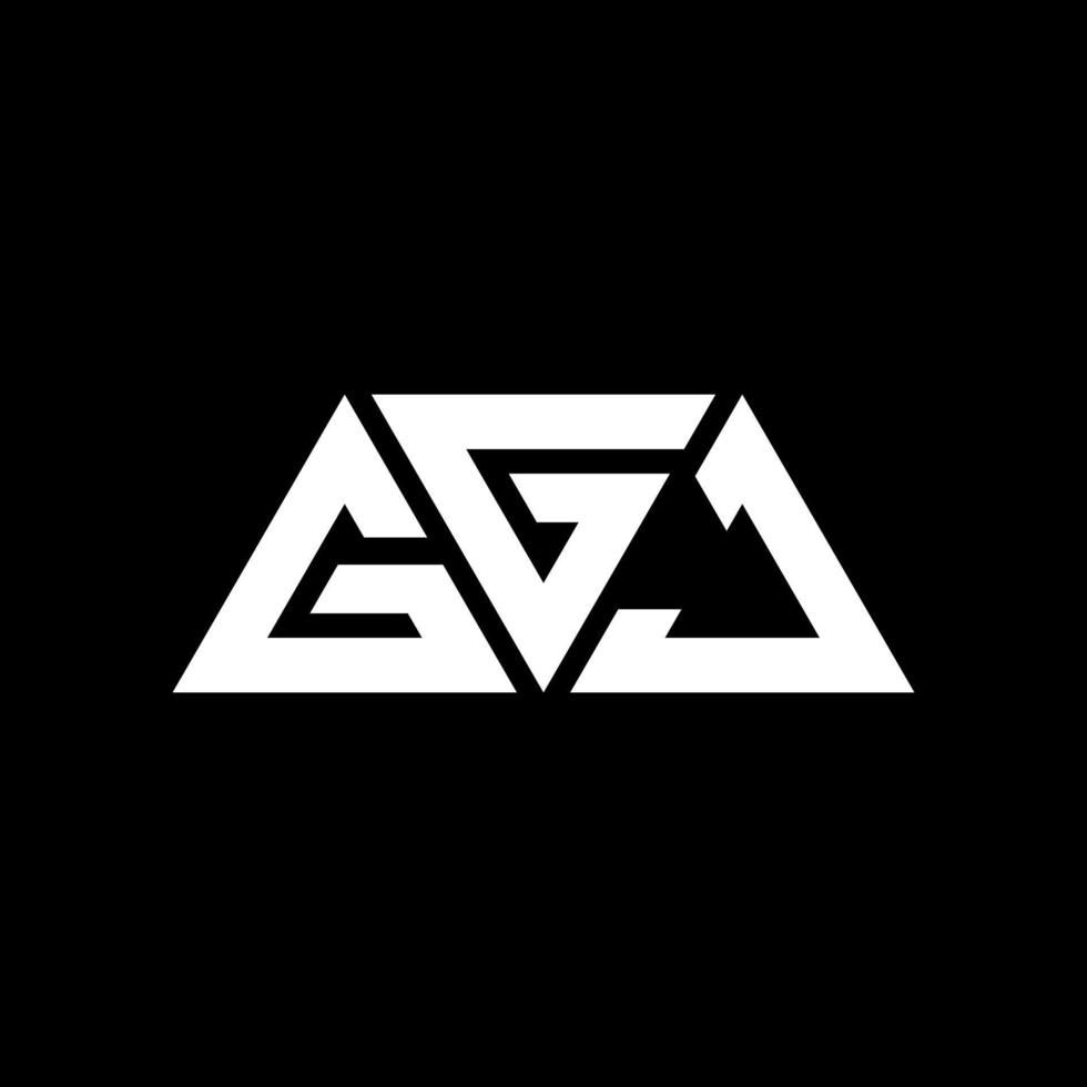 design del logo della lettera del triangolo ggj con forma triangolare. ggj triangolo logo design monogramma. modello di logo vettoriale triangolo ggj con colore rosso. logo triangolare ggj logo semplice, elegante e lussuoso. gg