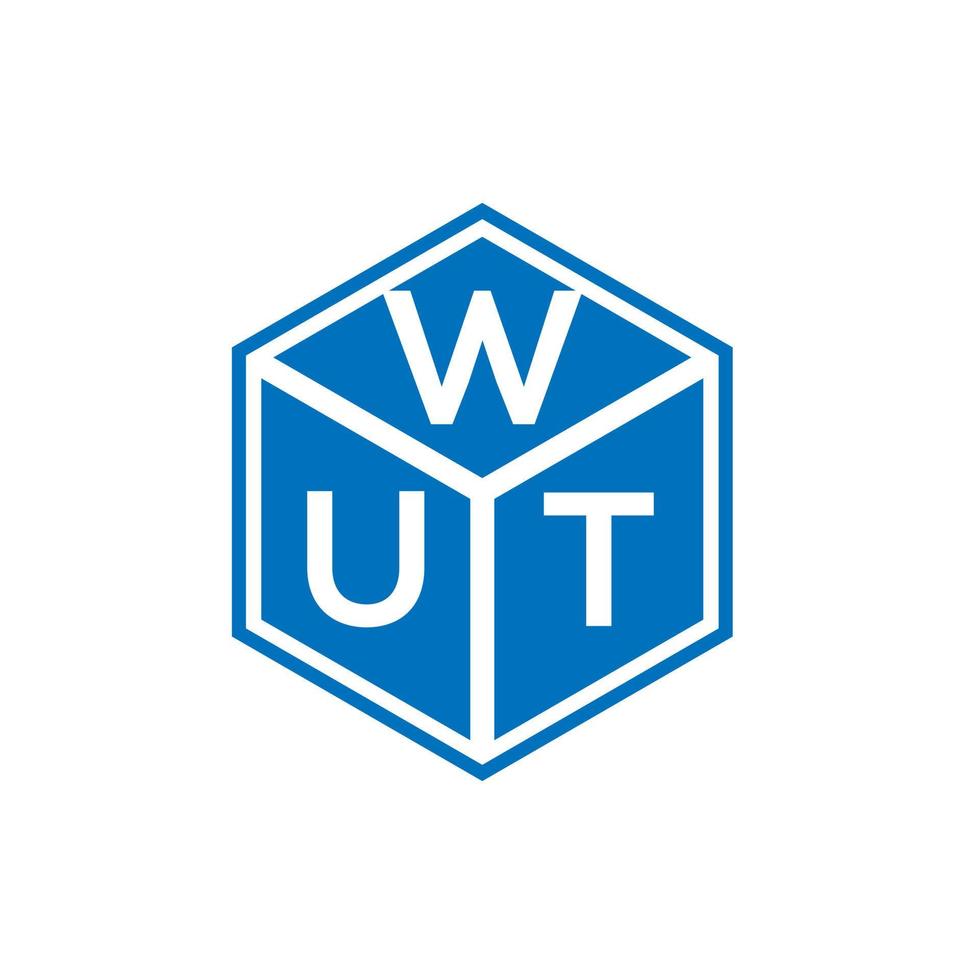 wut lettera logo design su sfondo nero. wut creative iniziali lettera logo concept. wut disegno della lettera. vettore