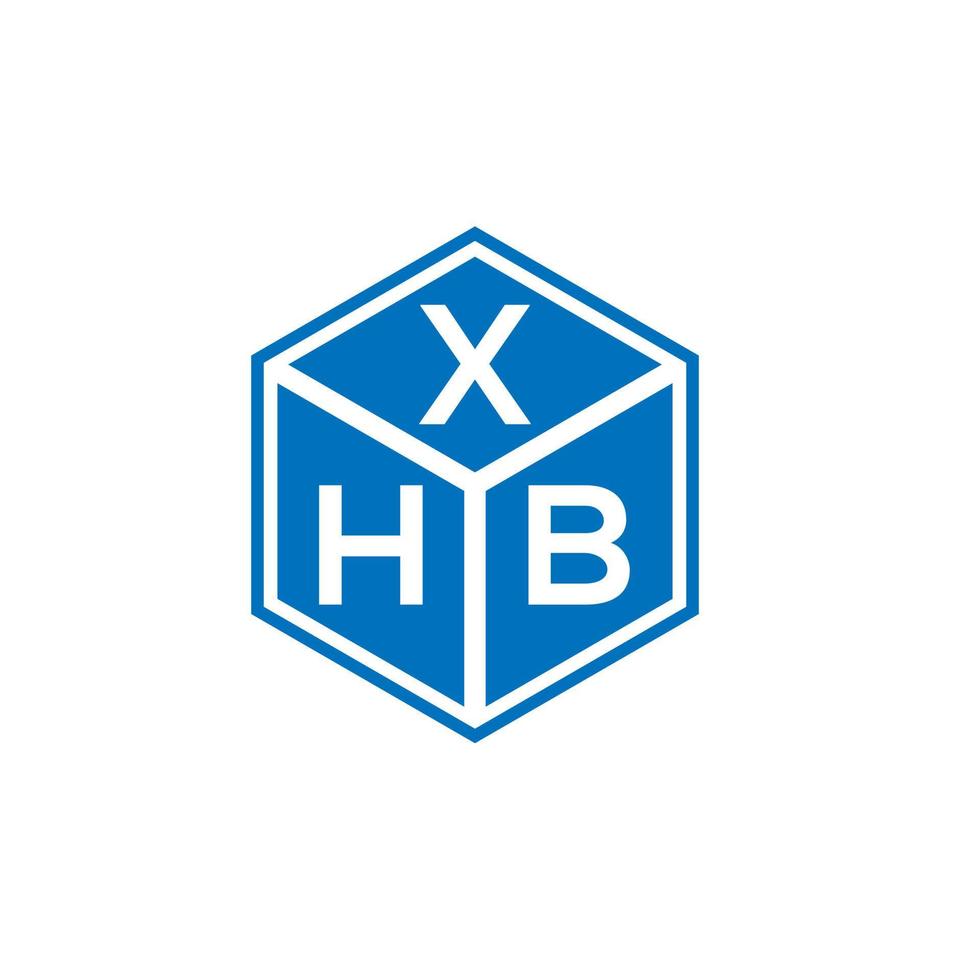 xhb lettera logo design su sfondo nero. xhb creative iniziali lettera logo concept. disegno della lettera xhb. vettore