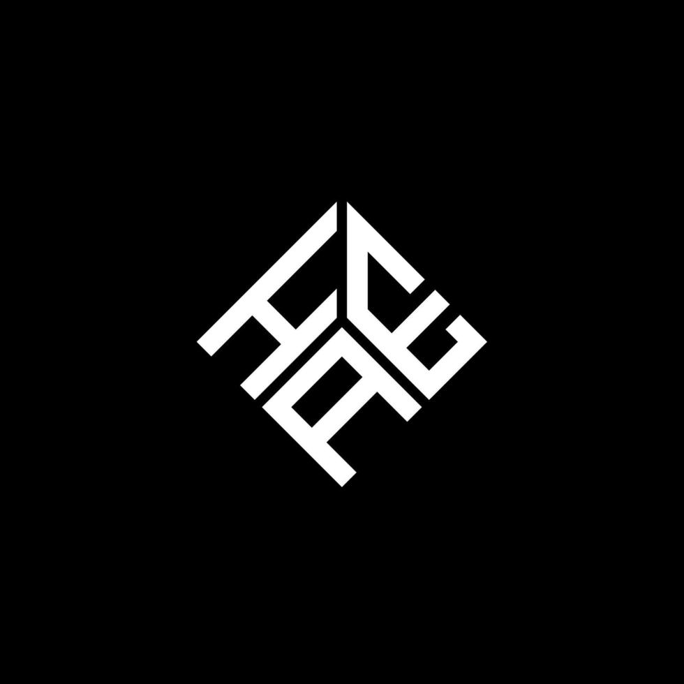 hae lettera logo design su sfondo nero. hae creative iniziali lettera logo concept. disegno della lettera hae. vettore