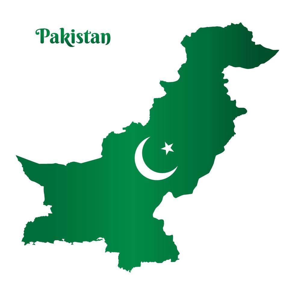 mappa vettoriale dell'illustrazione del pakistan